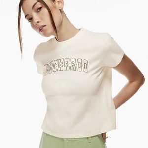 Aritzia Sunday Best Boxy Cropped Buckaroo Tee